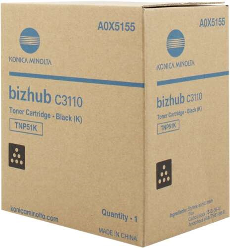Konica Minolta TNP51 Negro Cartucho de Toner Original - TNP51K/A0X5155