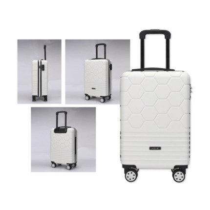 Lagart Maleta Trolley de Cabina Rigida 20â 55x34x23.5cm - Cierre TSA - Ruedas Dobles 360Âº - Color Blanco Roto