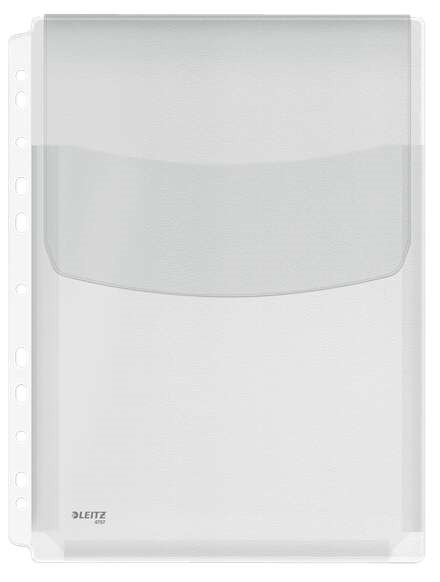 Leitz Pack de 5 Fundas Fuelle con Solapa A4 Multitaladro 11 - Capacidad 200 Hojas - Fabricada en PVC de 170 Micras - Expansibles