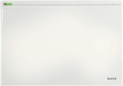 Leitz Traveller Pack de 2 Fundas Multiusos Transparentes - Tamaño 230x1x330mm - Cierre de Cremallera