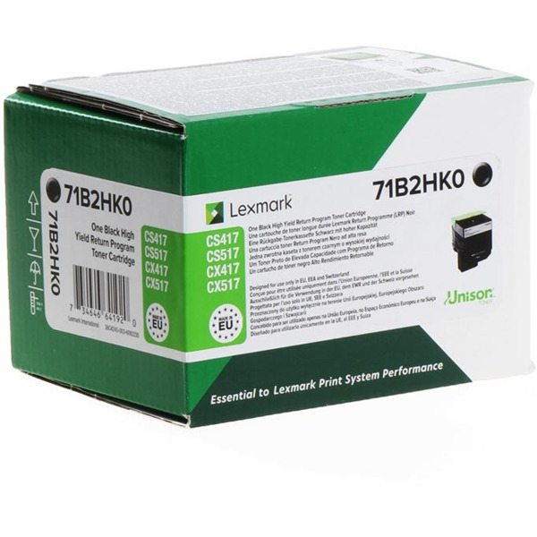 Lexmark CS417/CX417/CS517/CX517 Negro Cartucho de Toner Original - 71B2HK0/71B0H10