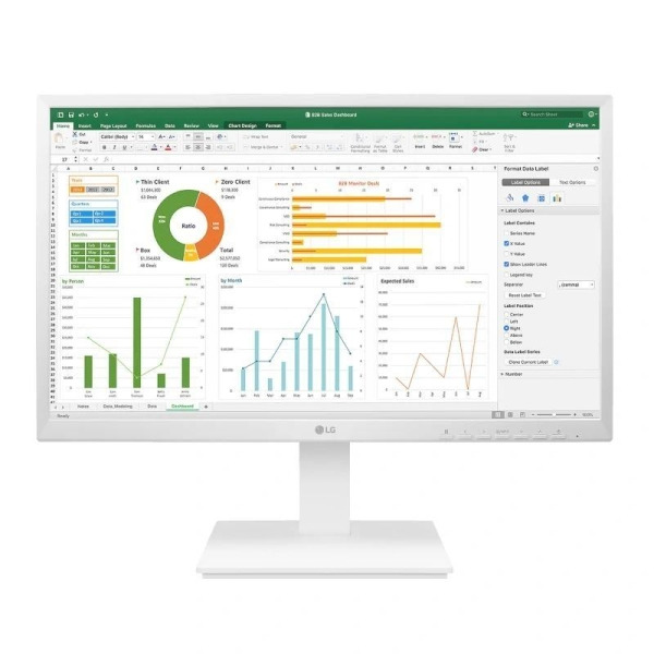 LG Monitor 27" LED IPS FullHD 1080p 60Hz - Respuesta 5ms - Altavoces - Angulo de Vision 178º - 16:9 - USB, VGA, DVI, HDMI, Displ