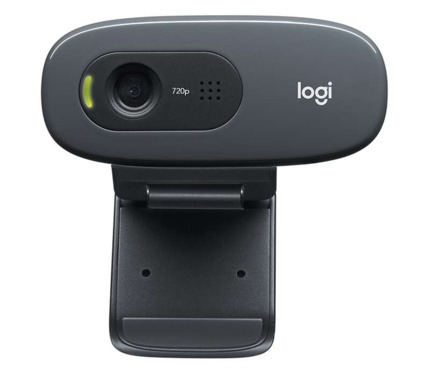 Logitech C270 Webcam HD 720p - 3Mpx - USB 2.0 - Microfono Integrado - Angulo de Vision 60Âº - Enfoque Fijo - Cable de 1.50 - Color Negro