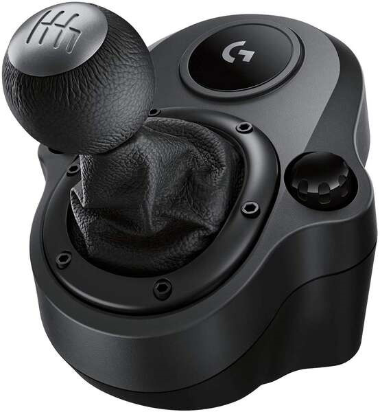 Logitech Driving Force Shifter Palanca de Cambios Compatible con PS4, Xbox One y PC - 6 Velocidades y Marcha Atras - Acero y Cue