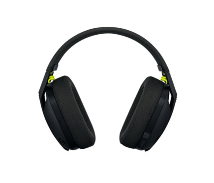 Logitech G435 Auriculares Gaming Inalambricos - Diadema Ajustable - Bluetooth LightSpeed - 2 Microfonos - Color Negro y amarillo fluorescente