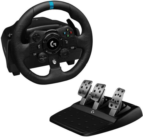 Logitech G923 Trueforce Juego de Volante y Pedales de Carreras Compatible con Xbox Series X/S, Xbox One y PC - LEDS Indicador RP