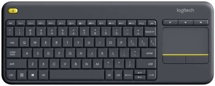 Logitech K400 Plus Teclado Inalambrico Touchpad - PC, TV - Color Negro