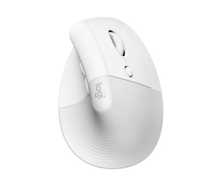 Logitech Lift Raton Vertical Bluetooth e Inalambrico USB 4000dpi - 5 Botones - Uso Diestro - Color Blanco