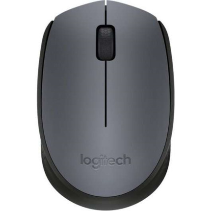 Logitech M170 Raton Inalambrico 1000dpi - 3 Botones - Uso Ambidiestro - Color Gris/Negro