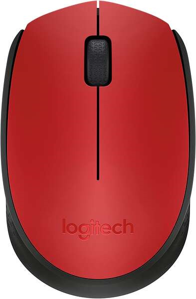 Logitech M171 Raton Inalambrico 1000dpi - 3 Botones - Uso Ambidiestro - Color Rojo