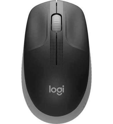 Logitech M190 Full Size Raton Inalambrico USB 1000dpi - 3 Botones - Gran TamaÃ±o - Uso Ambidiestro - Color Negro/Gris Claro