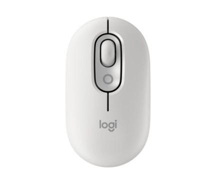 Logitech POP Mouse Raton Inalambrico 1000dpi - 4 botones - Multidispositivo - Color Blanco Crudo