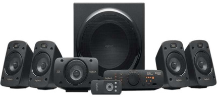 Logitech Z906 Sistema de Altavoces 5.1 THX 1000W - Subwoofer 165W - Dolby & DTS - Mando a Distancia - Color Negro