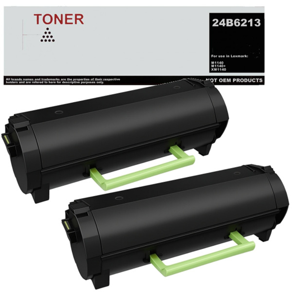 M1140 / XM1140 pack 2 toner negro compatible con Lexmark 24B6213