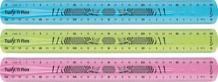 Maped TwistÂ´n Flex Regla de Flexible 30cm - Irrompible - Doble Graduacion - Colores Aleatorios Azul, Rosa y Verde