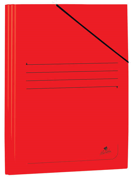 Mariola Carpeta de Carton Plastificado Folio 500gr/m2 - Medidas 34x25cm - Cierre con Goma Elastica - Color Rojo