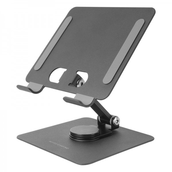 Mars Gaming MA-RST Soporte para Tablets y Convertibles - Acero Resistente - Rotacion 360Âº - Ajuste de Altura - Base Antidesliza