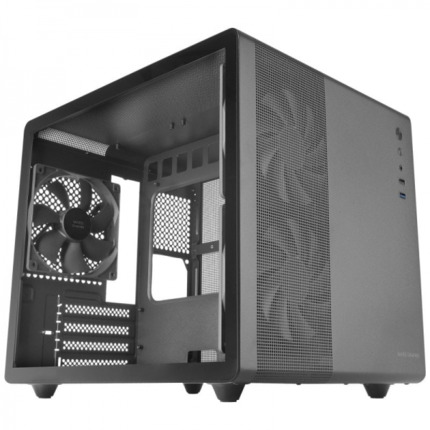 Mars Gaming MC-MPRO Caja Mini Tower Micro ATX, Mini-ITX - Lateral Cristal Templado - TamaÃ±o HDD 2.5", 3.5" - USB-A 3.2, USB-A 2.0 y Audio - 3 Ventiladores 120mm - Soporta Refrigeracion Liquida