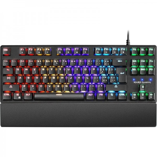 Mars Gaming MKXTKL Teclado Mecanico - DiseÃ±o TKL Compacto - Iluminacion RGB Multiefectos - Switches OUTEMU SQ - ReposamuÃ±ecas