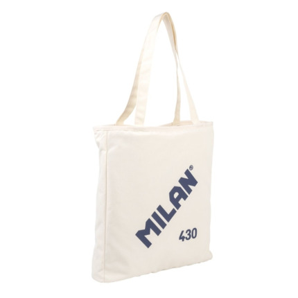 Milan Coleccion 430 Bolso Shopper 7.5L - TamaÃ±o 38x36x6,5cm - Asa Larga 27cm - Tejido 'ripstop' - Color Beige