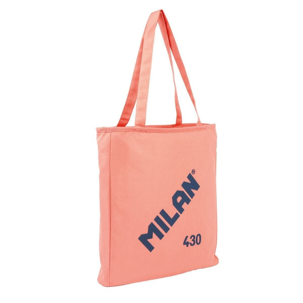 Milan Coleccion 430 Bolso Shopper 7.5L - TamaÃ±o 38x36x6,5cm - Asa Larga 27cm - Tejido 'ripstop' - Color Rosa