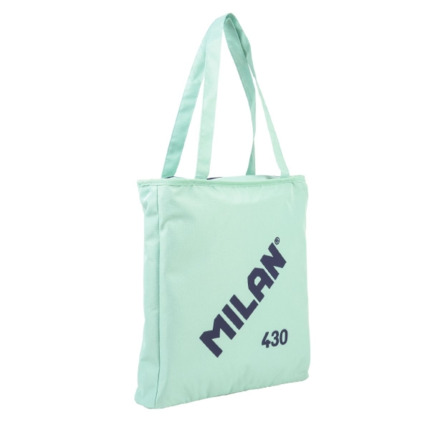 Milan Coleccion 430 Bolso Shopper 7.5L - TamaÃ±o 38x36x6,5cm - Asa Larga 27cm - Tejido 'ripstop' - Color Verde
