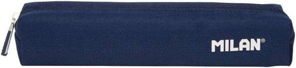 Milan Serie 1918 Estuche Mini Redondo - Tejido Resistente a las Roturas y Rasgaduras - Medidas 20,5x4,5x5cm - Color Azul Oscuro