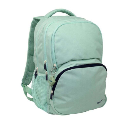 Milan Serie 1918 Mochila Escolar 25L - 3 Bolsillos Delanteros + 2 Bolsillos Laterales - Asas Regulables y Acolchadas - TamaÃ±o 46,5x30x17cm - Color Verde