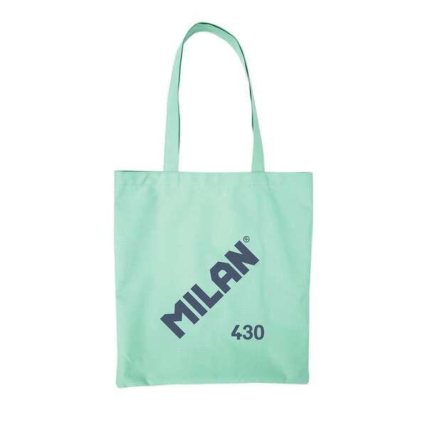Milan Serie 1918 Tote Bag Bolsa de Tela - Tamaño 50x38x41cm - Asa Larga 27cm - Tejido 'ripstop' - Color Verde