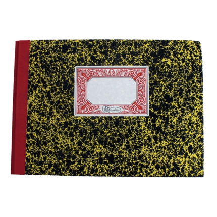 Miquel Rius Cuaderno Cartone Caja (M.D.D.H.) - TamaÃ±o 4Âº Apaisado 210x150mm - 100 Hojas Foliado 70 g/mÂ² - Papel Extra Opaco - Cubiertas en Carton Forrado de Papel Jaspeado y Lomo de Tela Engomado