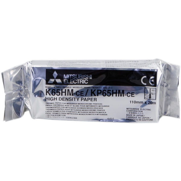 Mitsubishi Thermopapier KP65HM-CE papel medico original