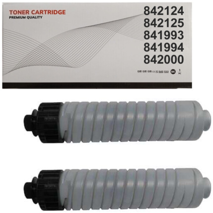 MP2554 MP2555 MP3054 MP3554 MP4054 MP5054 MP6054 pack 2 toner negro compatible con Ricoh 842124 / 842125 / 841993 / 841994 / 842000