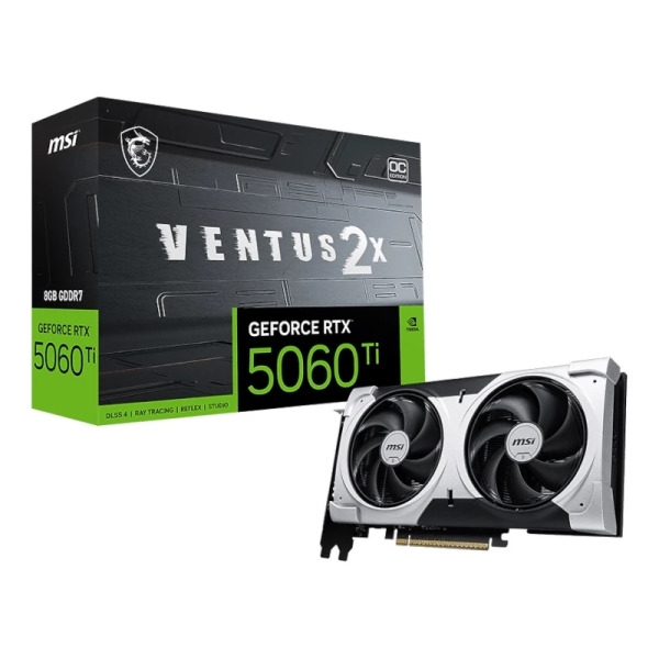 MSI GeForce RTX 5060 TI Tarjeta Grafica 8G VENTUS 2X OC PLUS  8GB GDDR7