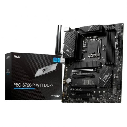 MSI Pro B760-P Placa Base Intel  LGA 1700 WiFi, DDR4, HDMI, 4x Sata III, RJ-45, USB 2.0/3.2