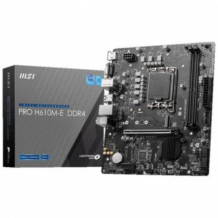 MSI Pro H610M-E Placa Base Intel  LGA 1700 2x DDR4 - HDMI, VGA, 4x Sata III, RJ-45, USB 2.0/3.2, MicroATX