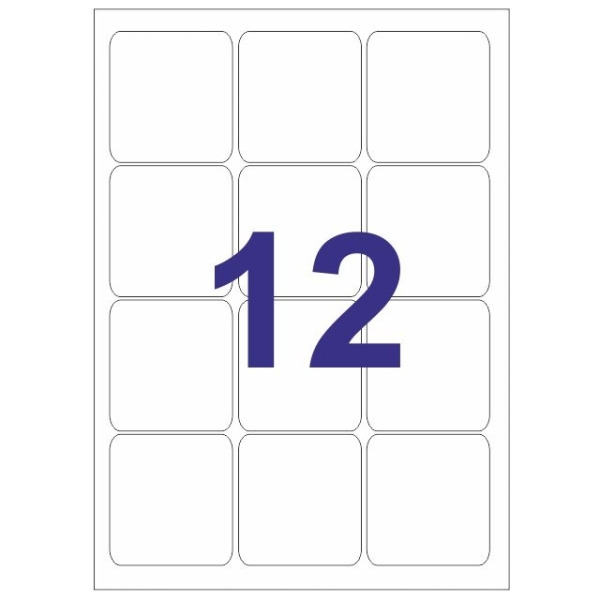 Multi3 Pack de 1.200 Etiquetas TamaÃ±o 63.5x72mm - Adhesivo Permanente - Cantos Romos - Color Blanco