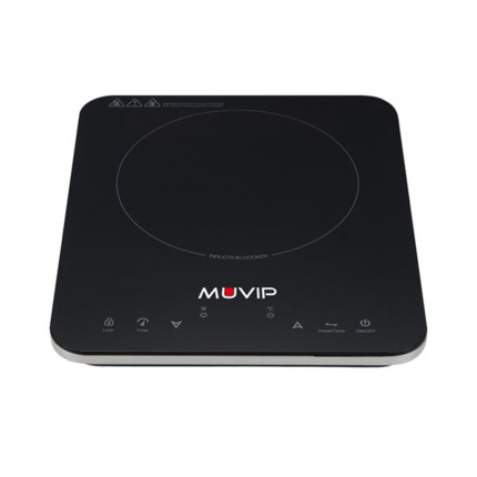 Muvip Cocina de Induccion 2000W - 10 Niveles de Potencia - Temporizador - Control contra el Sobrecalentamiento - Bloqueo Infantil