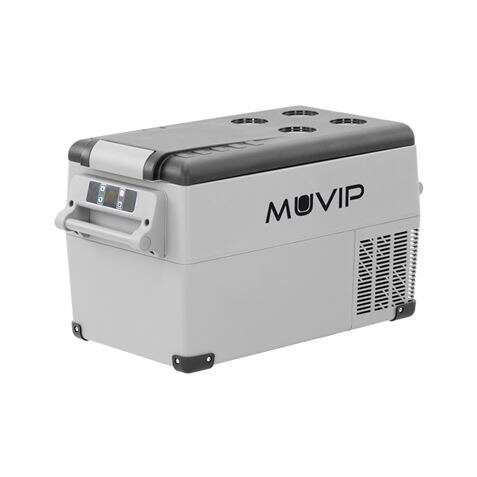 Muvip Nevera Portatil de Compresor 35L - Proteccion Bateria Vehiculo - Luz LED - Temperatura -20º/+20º - Conexion 12/24/220V -