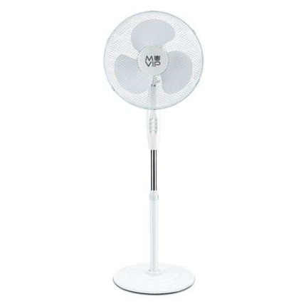 Muvip Ventilador de Pie - 40cm - 45w - Base Reforzada - 3 Velocidad - Color Blanco