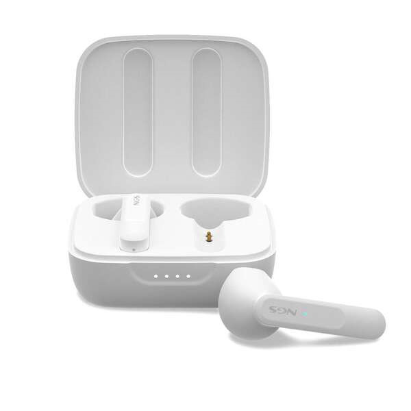 NGS Artica Move White Auriculares Intrauditivos Bluetooth 5.3 TWS - Manos Libres - Asistente de Voz - Autonomia hasta 7h - Base