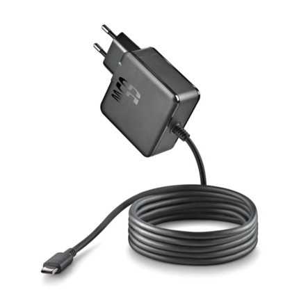 NGS GAN 65WâC Cargador de Pared GaN 65W - USBâC - PD3.0 PPS - Carga Inteligente para Portatil/Tablet/Smartphone - Proteccion contra Sobrecarga y Cortocircuitos - Cable 1.5m - Color Negro