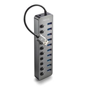 NGS IHUB10  Hub USB 3.0 - 10 Puertos USB 3.0 con Interruptores - Hasta 5Gbps