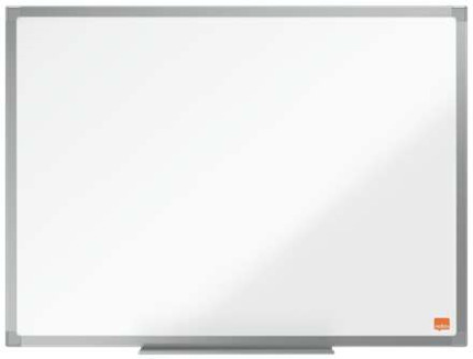 Nobo Essence Pizarra Magnetica de Acero 600x450mm - Marco de Aluminio Anodizado - Bandeja para Rotuladores - Color Blanco