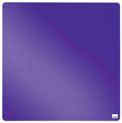 Nobo Tile Mini Pizarra Magnetica 360x360mm - sin Marco - Almohadillas Adhesivas e Imanes - Diseño Creativo y Colorido - Color Violeta