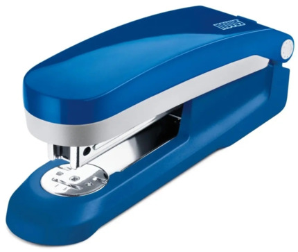 Novus Evolution E 25 Grapadora + Caja de 200 Grapas 24/6 - Hasta 25 Hojas - Grapado Cerrado, Abierto y Clavado - Color Azul