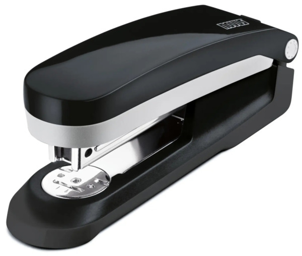 Novus Evolution E 25 Grapadora + Caja de 200 Grapas 24/6 - Hasta 25 Hojas - Grapado Cerrado, Abierto y Clavado - Color Negro