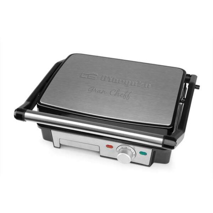 Orbegozo 4570 Grill Multifuncional - Cocina sin Aceite con Potencia de 2200W - Superficie Antiadherente y Placas Abatibles 180Âº - Termostato Regulable y Bandeja Recoge Salsas