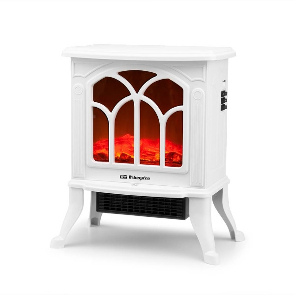 Orbegozo CM 9021 Chimenea Electrica - Potencia 1500W - Termostato Regulable - Efecto Fuego Real - Calefactor Ceramico - 40.5x45x