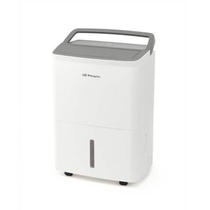 Orbegozo DH 1655 Deshumidificador - Potencia 230W - Absorbe 16 L/Dia - Deposito de 4L - Respetuoso con el Medio Ambiente - Temporizador - Ruedas y Asa de Transporte - 35x49x23.5cm - Color blanco