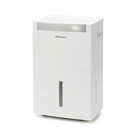 Orbegozo DH 5000 Deshumidificador - Potencia 630W - Absorbe 50 L/Dia - Deposito de 6.5L - Respetuoso con el Medio Ambiente - Temporizador - Ruedas y Asa de Transporte - 38x61x27cm - Color blanco